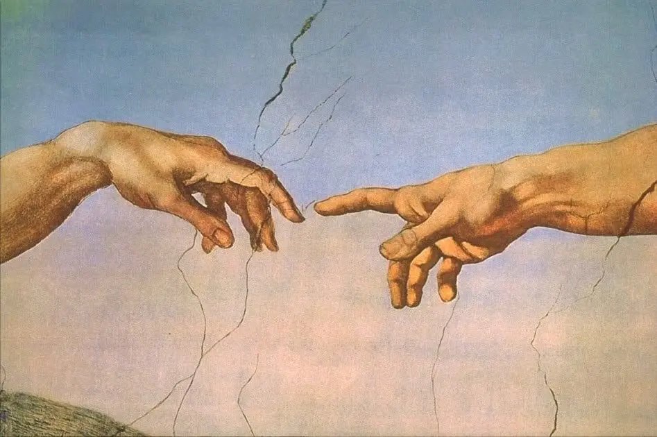 Detail of Michelangelo’s The Creation of Adam