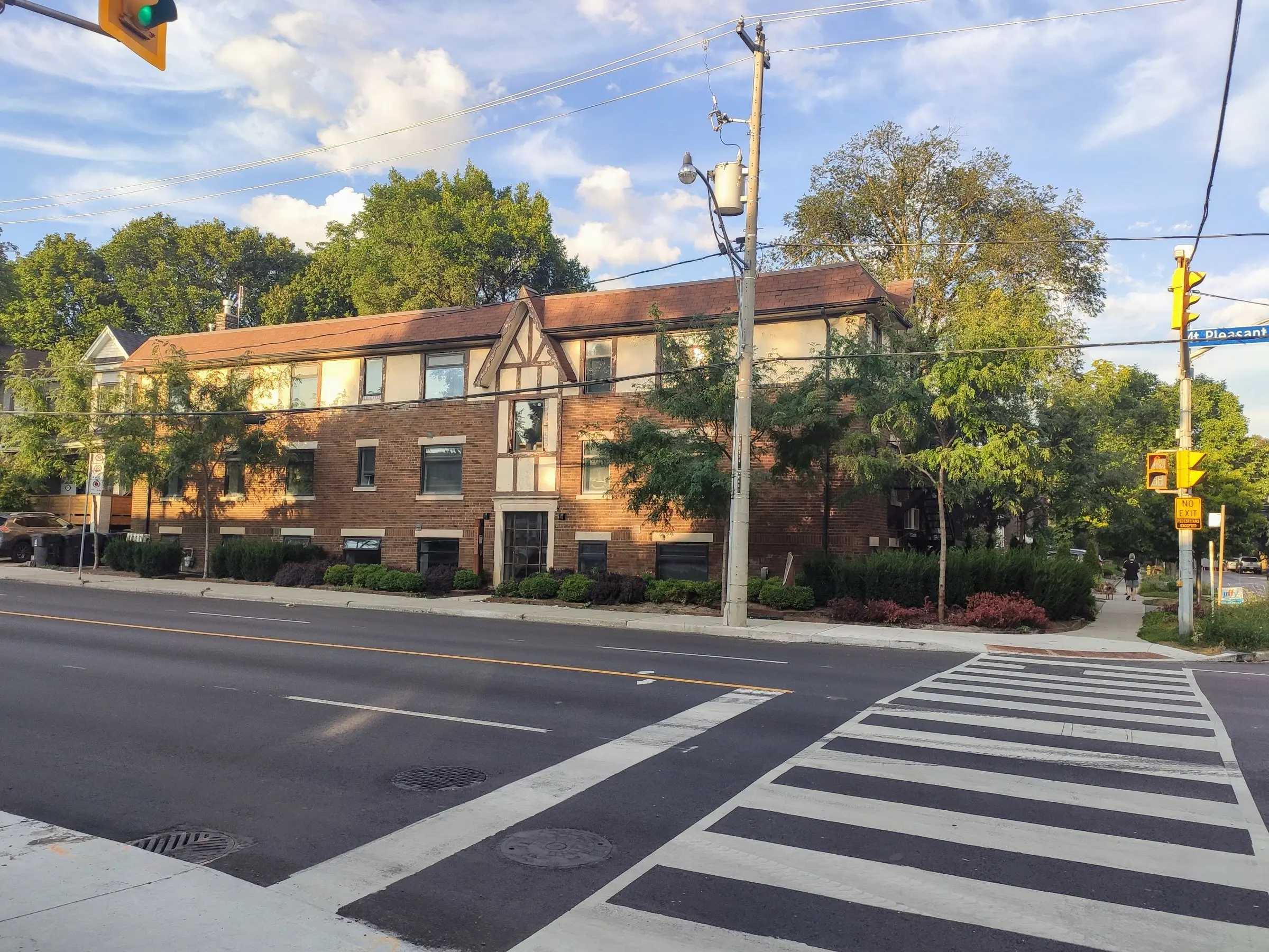 The Arc building at 1047 Mount Pleasant Road, on a summer evening