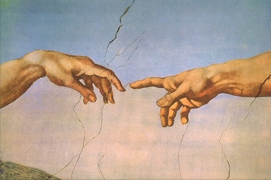 Detail of Michelangelo’s The Creation of Adam